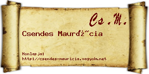 Csendes Maurícia névjegykártya